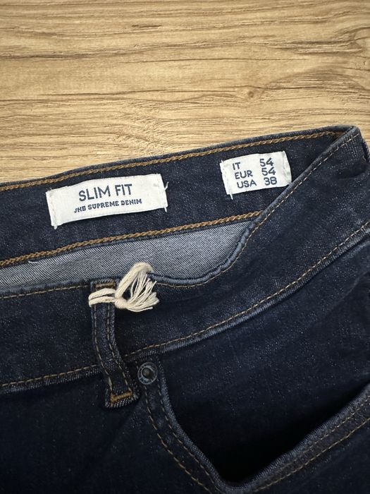 Blugi noi de barbati slim fit cu eticheta