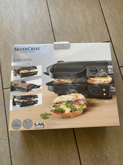 Grătar electric multifuncțional Silvercrest de 3 în 1