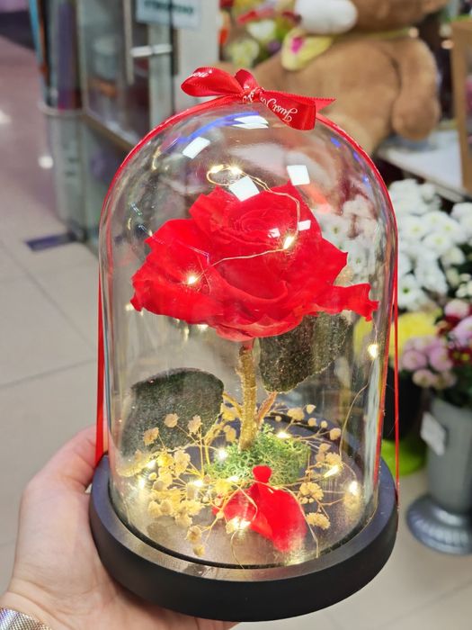 Вечна рози в стъкленица. Чудесен подарък за Свети Валентин и 8ми Март