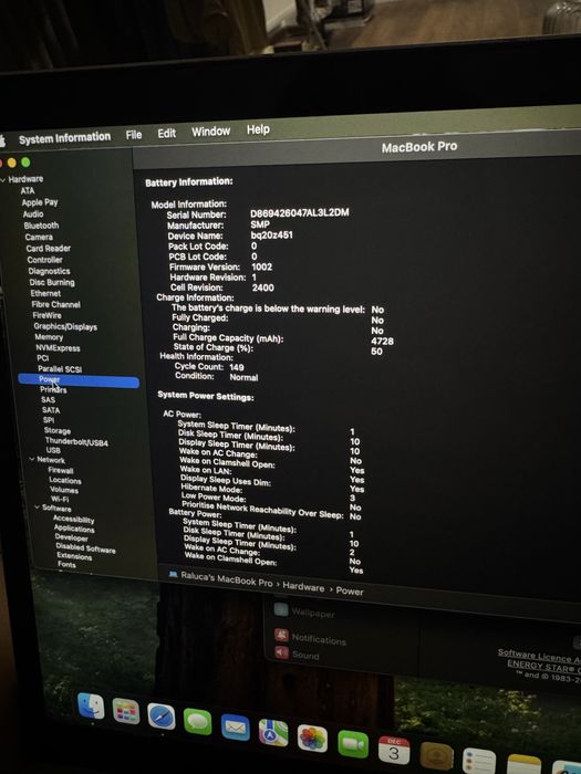 Macbook pro 13” touchbar 2019