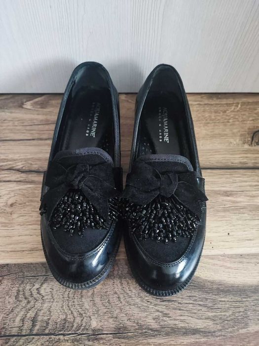 Черни мокасини - марка Aquamarine