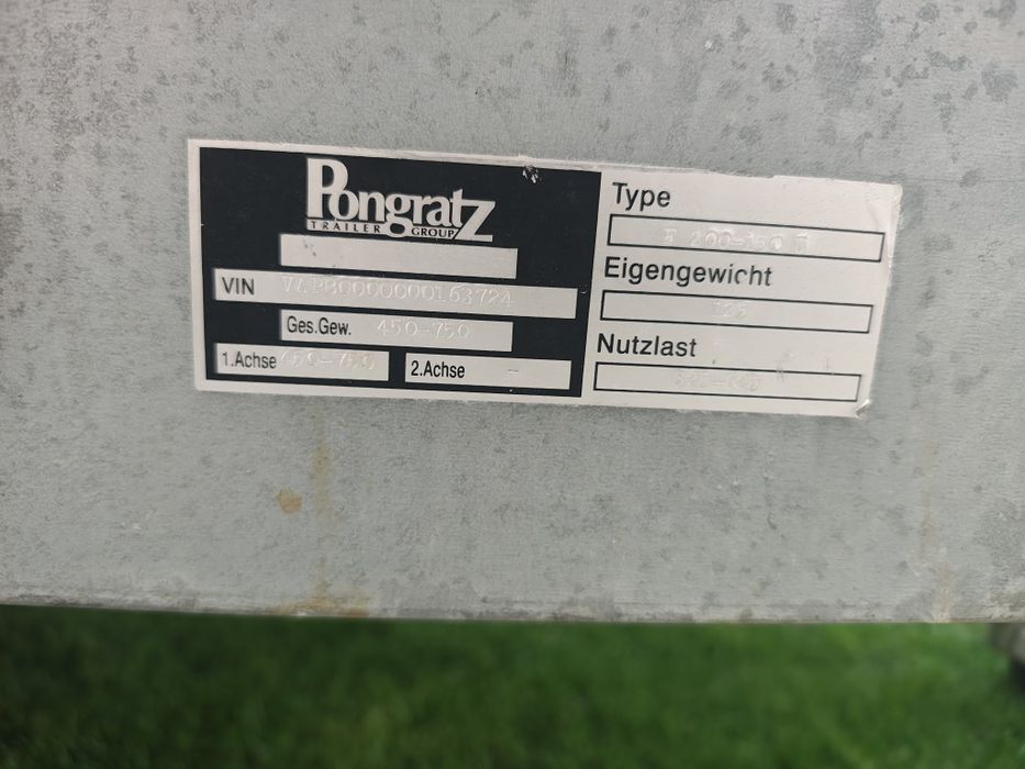 Remorca 750 kg Pongratz