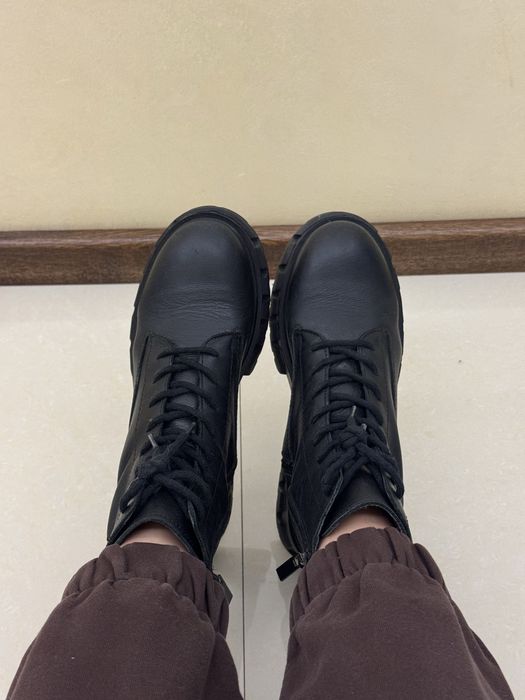 Ghete negre piele naturala 38