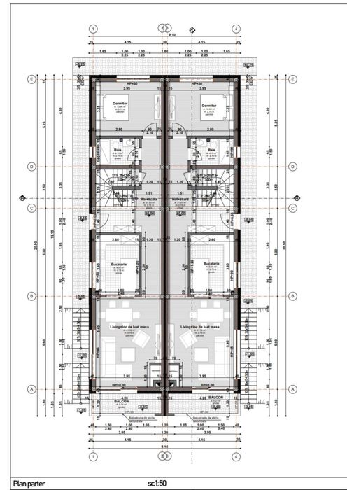 Duplex Voronet Nou Semifinisat 202 mp