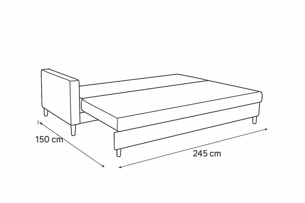 Ъглов диван с функция сън