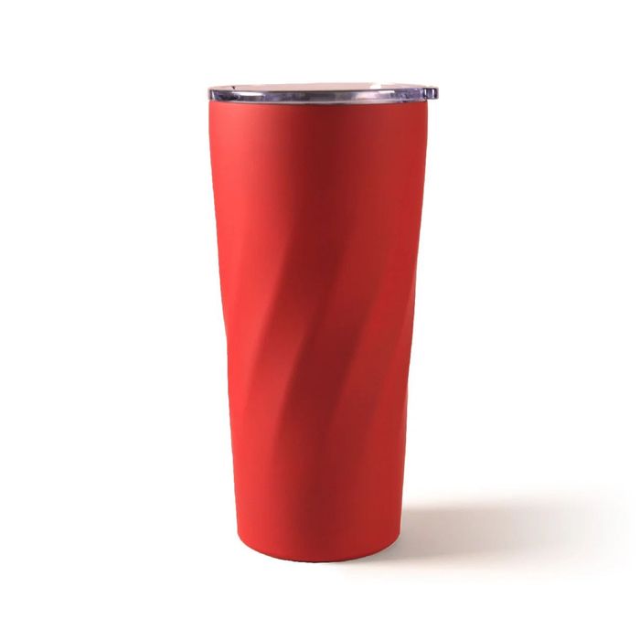 Термокружка красная, белая из нержавеющей стали RADMIR