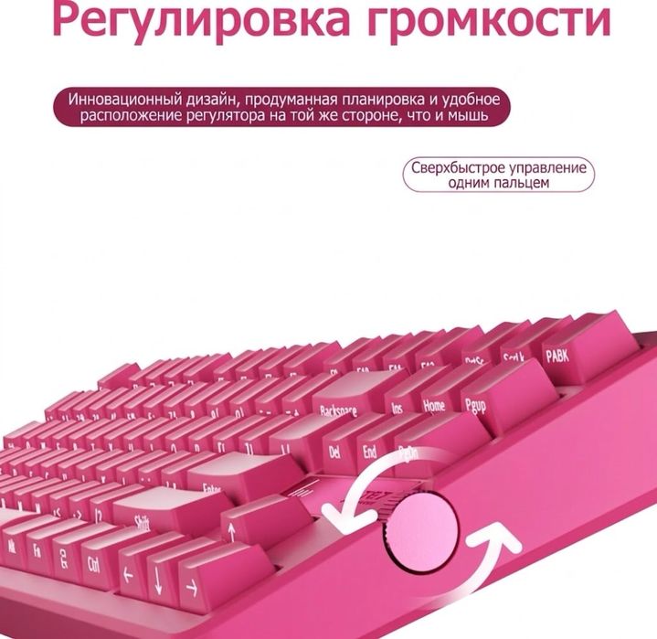 Клавиатура HP GT87 розовый