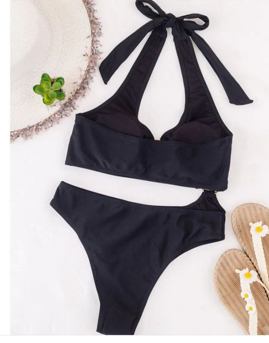 Стильный купальник,слитный с кольцами