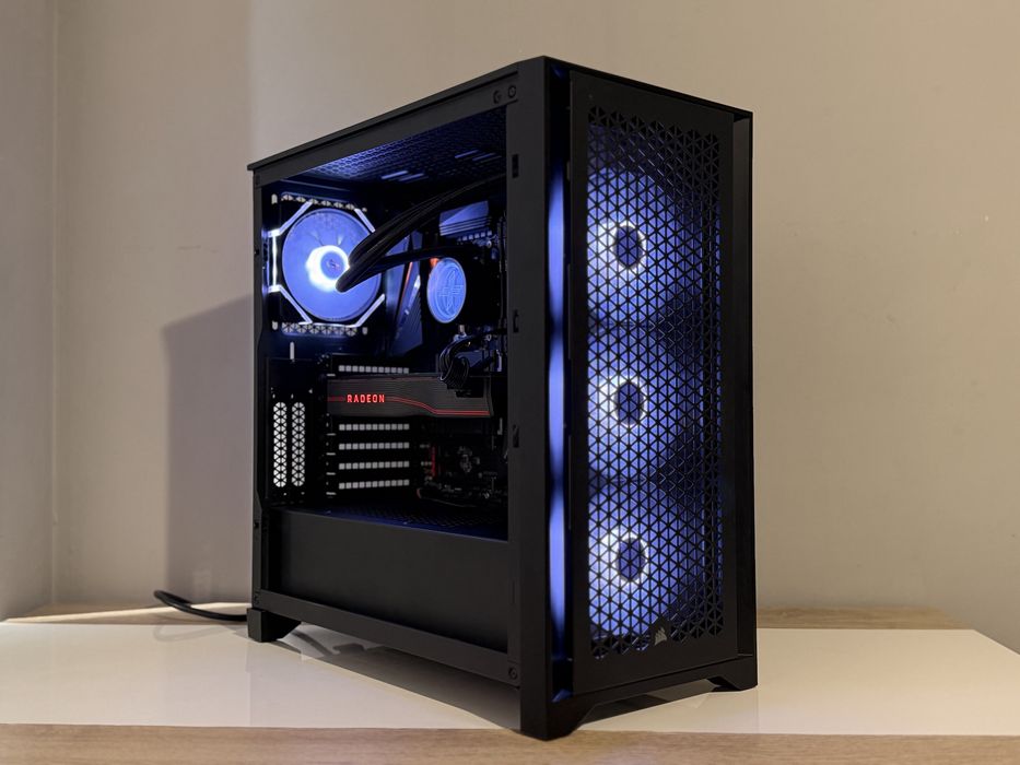 Геймърски компютър Ryzen 5 5600x, RX5700XT, 32GB, водно охлаждане