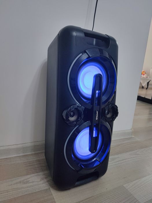 Boxa portabila Telefunken Bluetooth Aux USB microfon radio lumini