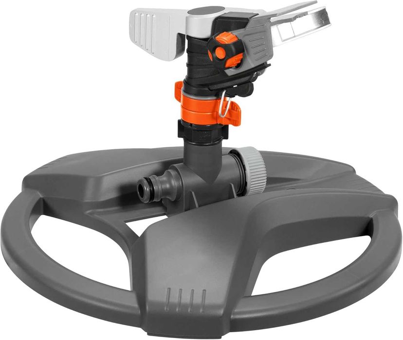 ПРОМО Нов 2г Гаранция Импулсен Разпръсквач с Пълен или Частичен Кръг Gardena Premium 08135-20, с поставка, 10-25 м