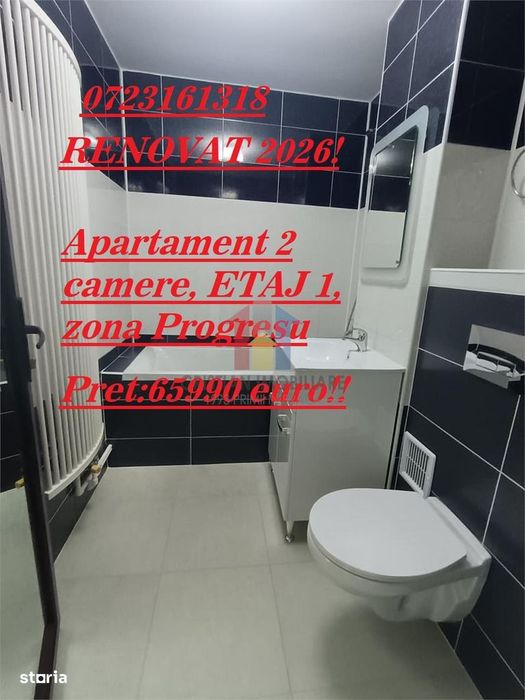 VIDEO! TOTUL NOU 2026! Ap 2 Camere, ETAJj 1, zona Progresu — fotografia 1