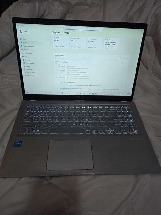 Asus X515KA intel N4500 8gb ddr4 512gb ssd