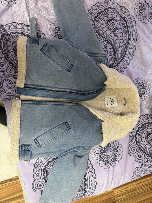 Дънково яке ZARA с пухкава подплата
