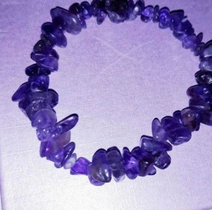 Pandantiv argint tectita Libiana și ametist și brățară ametist