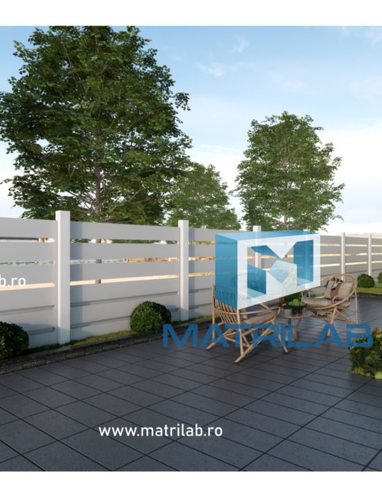 Garduri prefabricate din beton
Placi și stalpi produse din cime