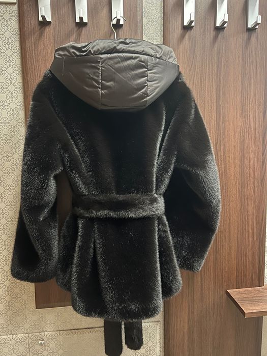 Кожено зимно палто