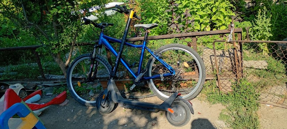 Trotineta electrica și bicicleta