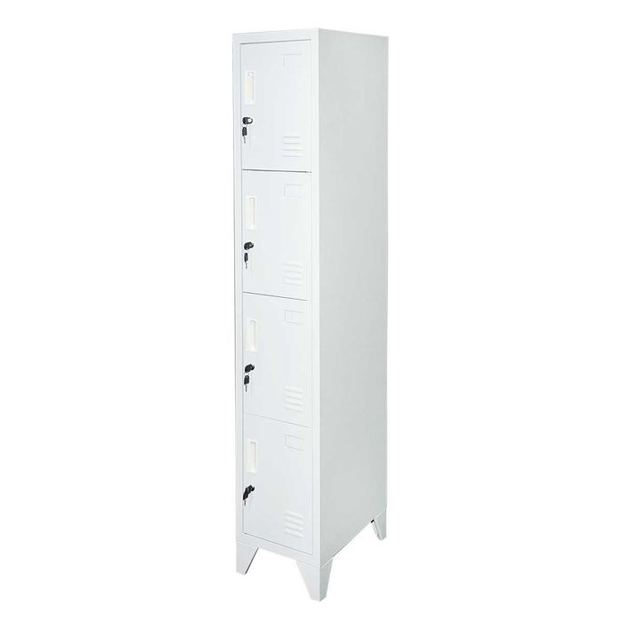 Dulap Vestiar Cabinet Depozitare Organizator Metalic 4 Usi 170x30x45cm