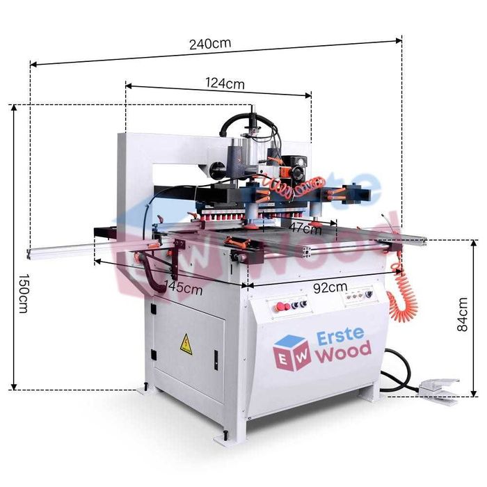 Masina de gaurit multiplu cu doua grupuri gaurire EW-732