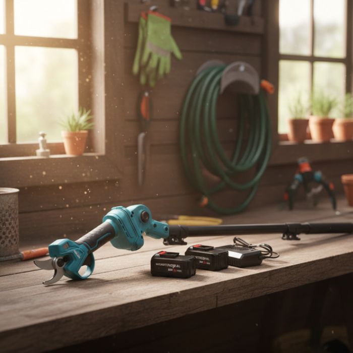 Акумулаторна лозарска ножица KraftRoyal 36V 8Ah  с  телескопичен прът