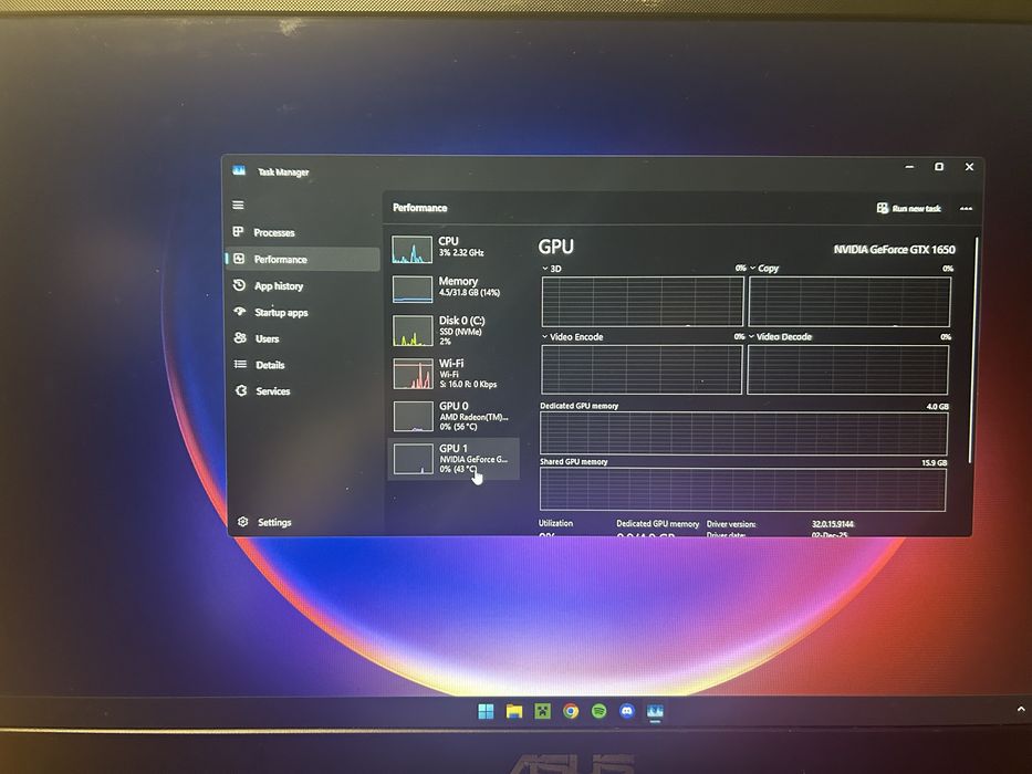 Laptop ASUS TUF gaming