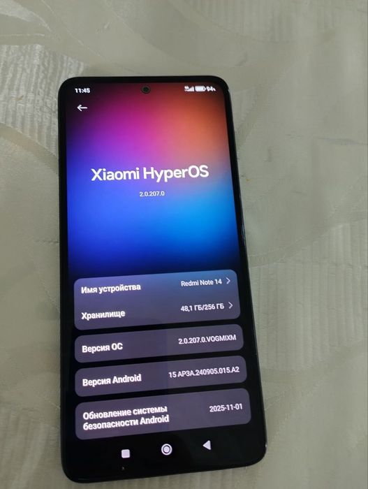 редми нот 14 8+8/256 гигабайт сотилади