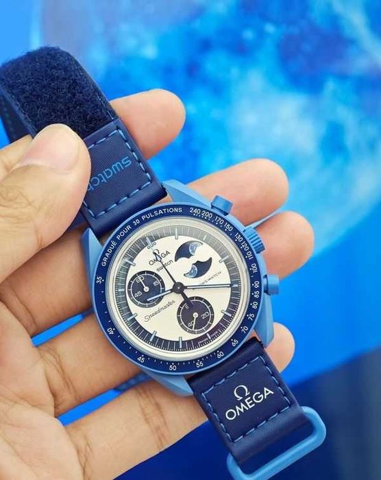 Omega Swatch Mission to the Super Blue Moonphase