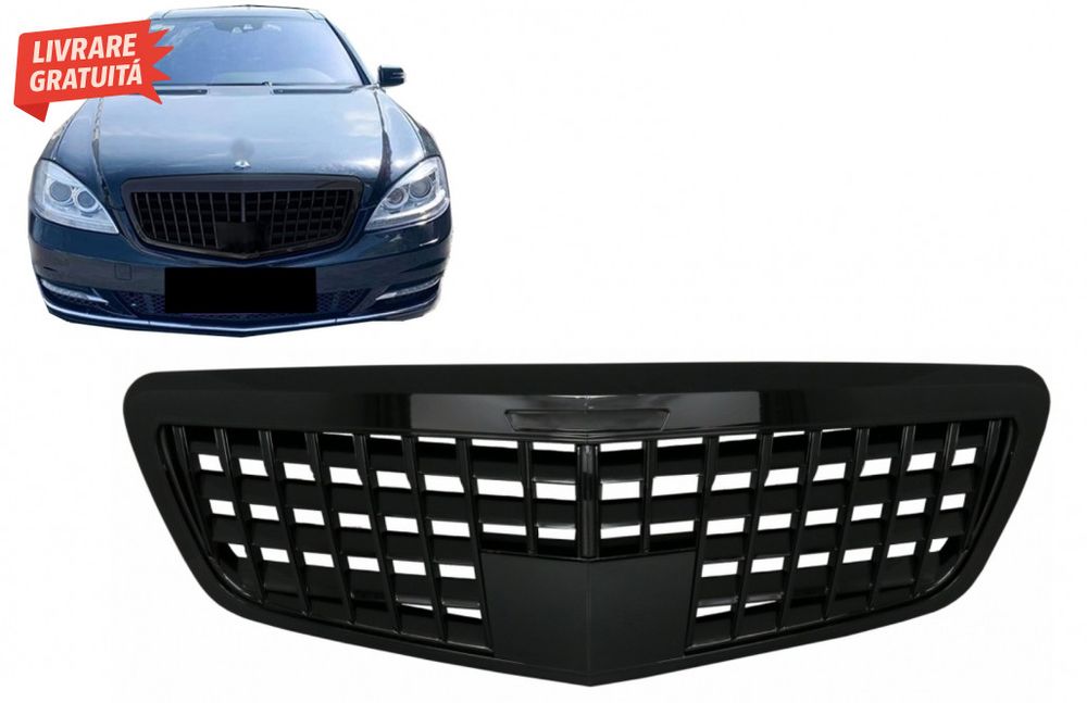 Grila Centrala Mercedes S-Class W221 Facelift (2010-2013) Vertical Des
