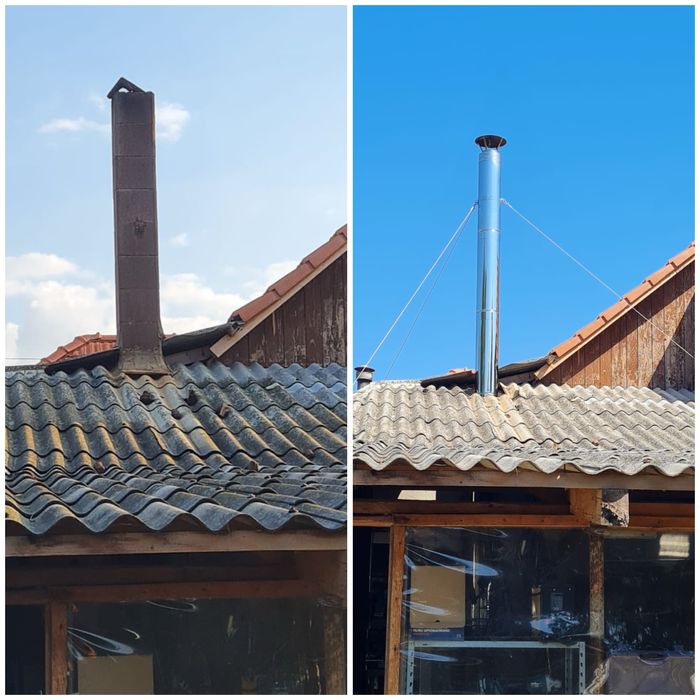 Horn de inox termo Coș de fum izolat diametru 120-250