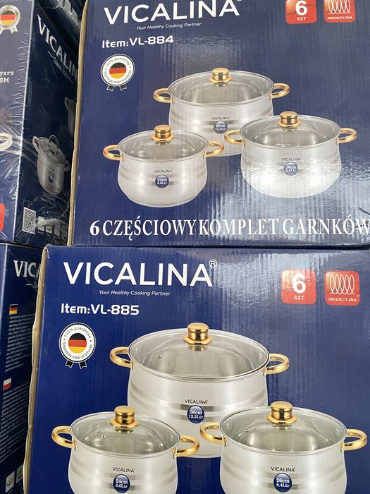 Vicalina набор кастрюль VL-297 нержавеющая сталь 3 в 1