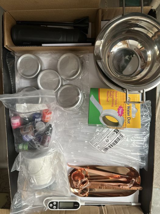 Set pentru lumânări din ceară de soia
