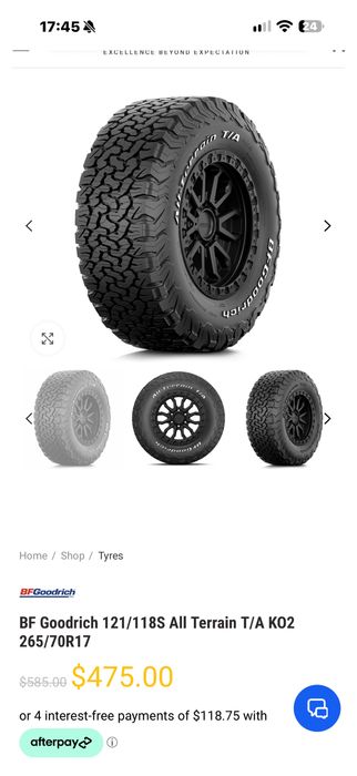 4 бр. BFGoodrich All-Terrain KO2 LT275/65 R17 121/118S