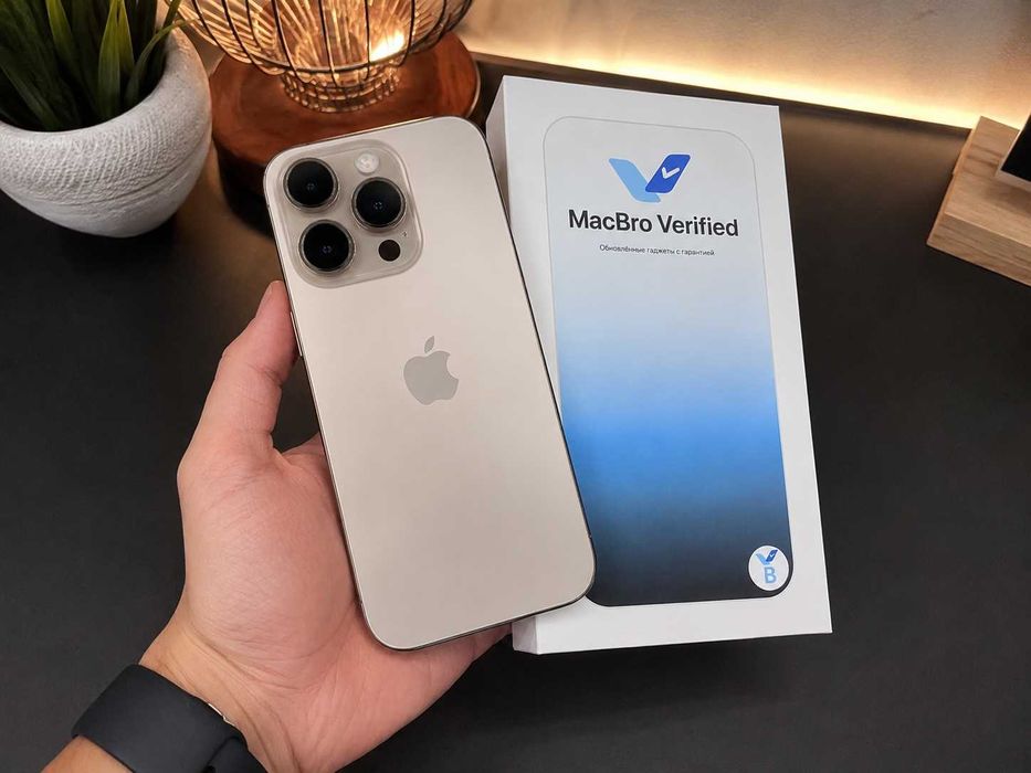 iPhone 16 Pro 128GB Desert Titanium ойлик тўлов: 904 050 сўмдан