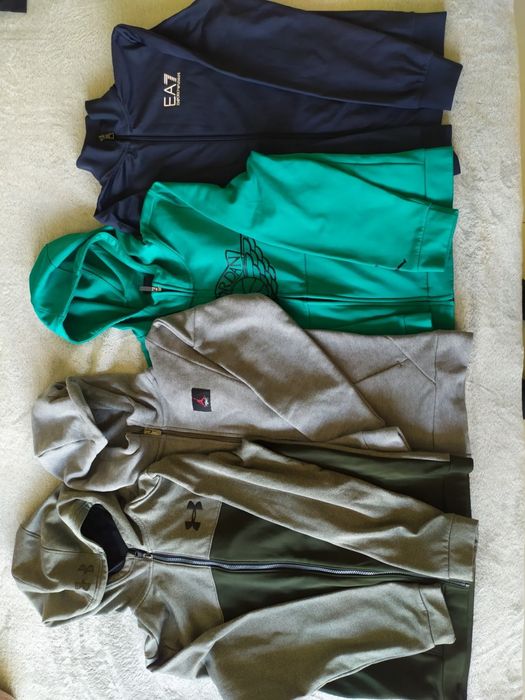 Лот Детски суичъри Under armour, Air Jordan, Armani