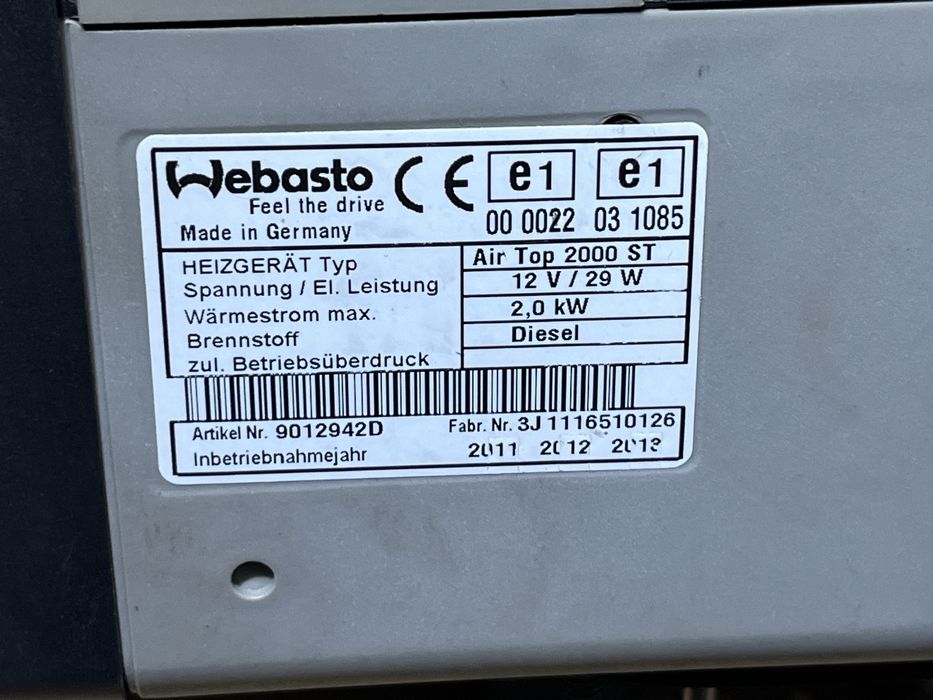 Автономка Webasto