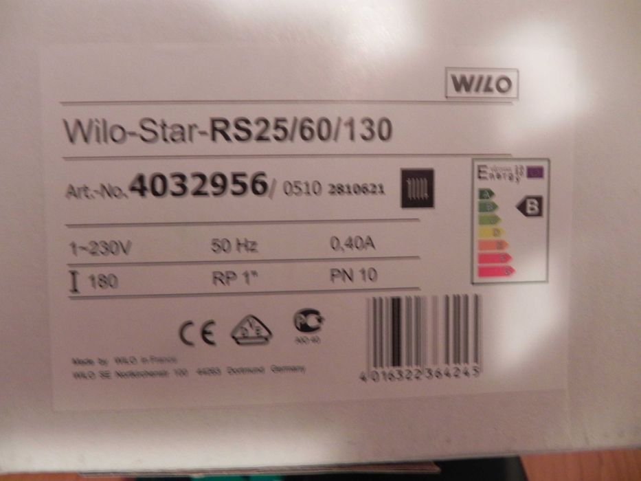 Pompa centrala termica Willo Rs 25 6 180 Boiler bypass