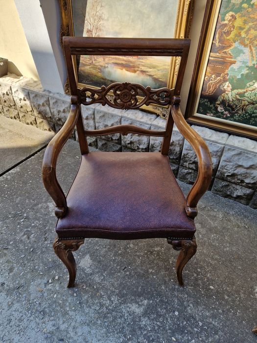 Чифт страхотни антикварни столове кресла в стил Луй 15