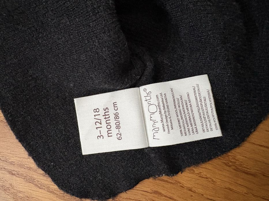 Caciula Manymonths din  lana merinos 3-12/18 luni