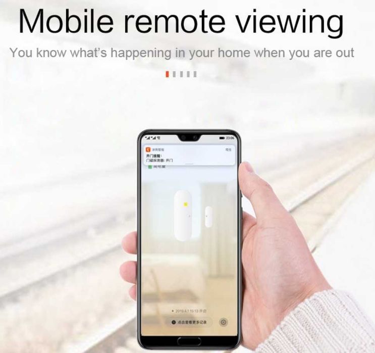 Senzor magnetic wireless Usa Geam Poarta Smart Home Tuya