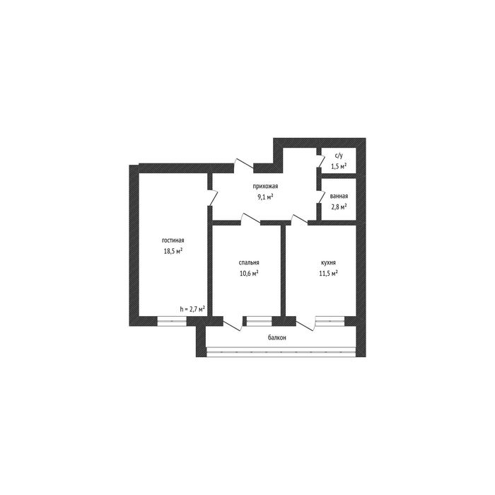 Продам 2 ком квартиру в Нурсити