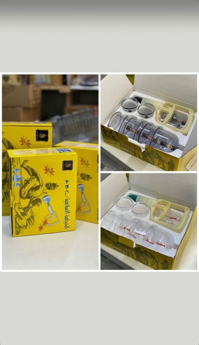 Банки для хиджамы. Набор вакуумных банок для Хиджамы ABC.