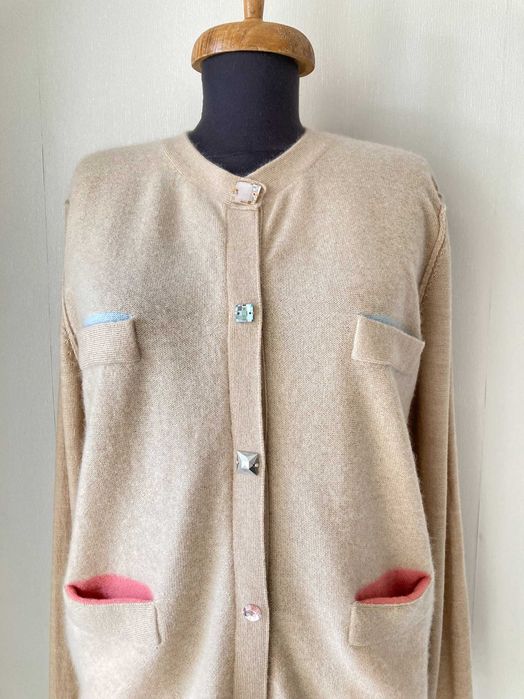 Sonia Rykiel Cashmere Wool женска кашмирена жилетка кашмир и вълна L