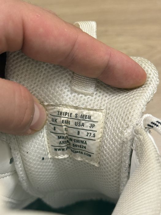 Vand balenciaga triple S white size 42