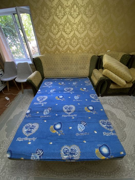 Раскладной диван +2 кресла