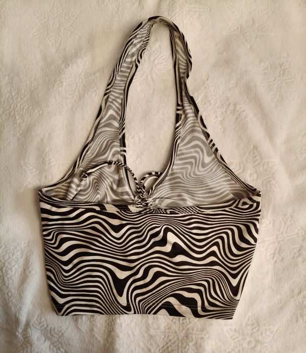 Зебров crop  топ H&M