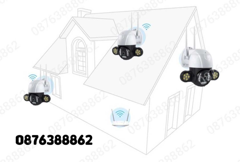 ПРОМО! Камера за видеонаблюдение 6 мегапиксела, въртяща, wi-fi