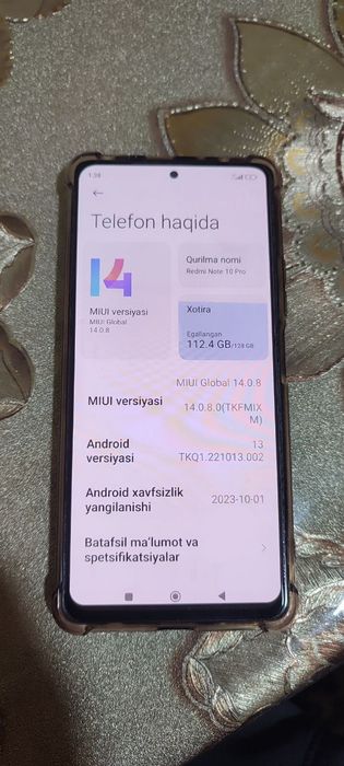 Tel sotiladi Redmi not 10pro