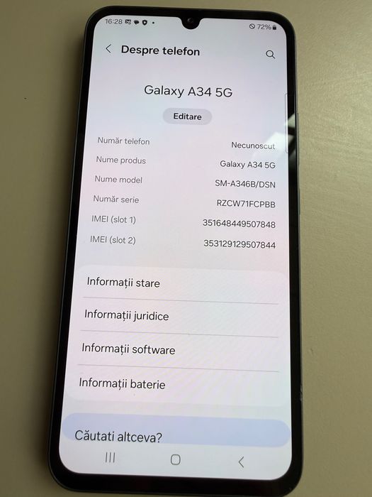 Telefon Samsung A34 5G stare foarte buna