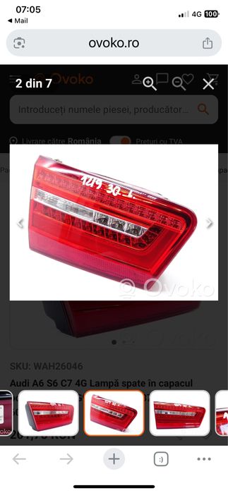 Tripla portbagaj audi a6c7